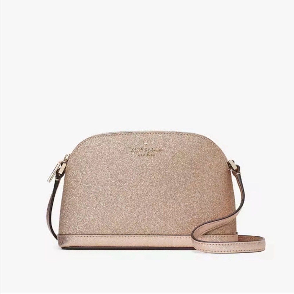 ♠️ Kate Spade Rose Gold Tinsel Crossbody and Card Case Set NWT - Picture 4 of 8